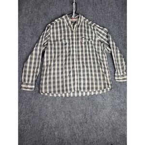 Simms Fishing Shirt Plaid Button Up Long Sleeve Outdoor Soaring Eagle‎ Men XXL